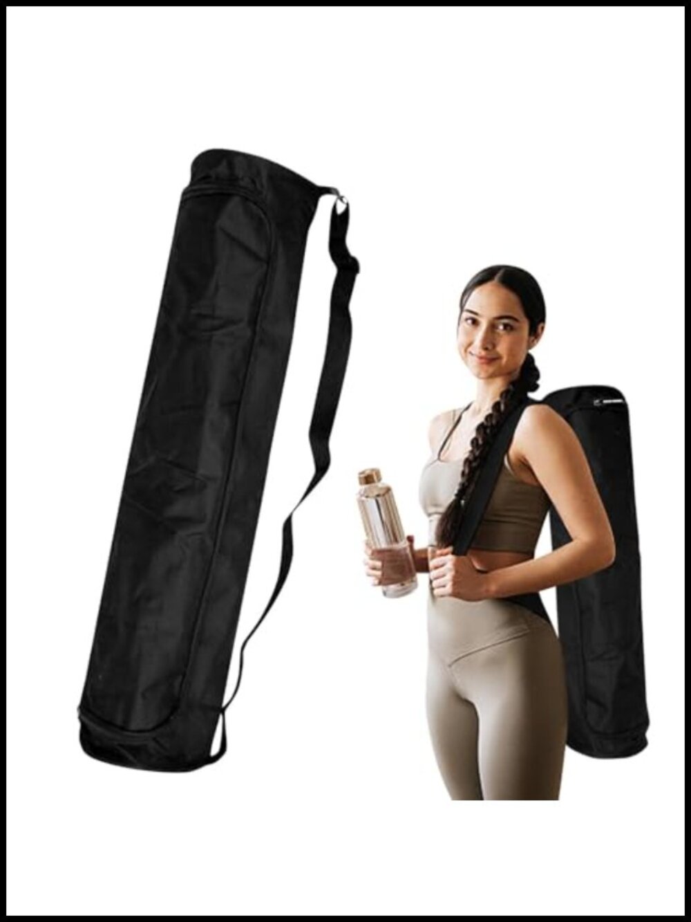 Yoga Mat Bag Full Zip Oxford Cloth Carrier Adjustable Strap Gym Travel
